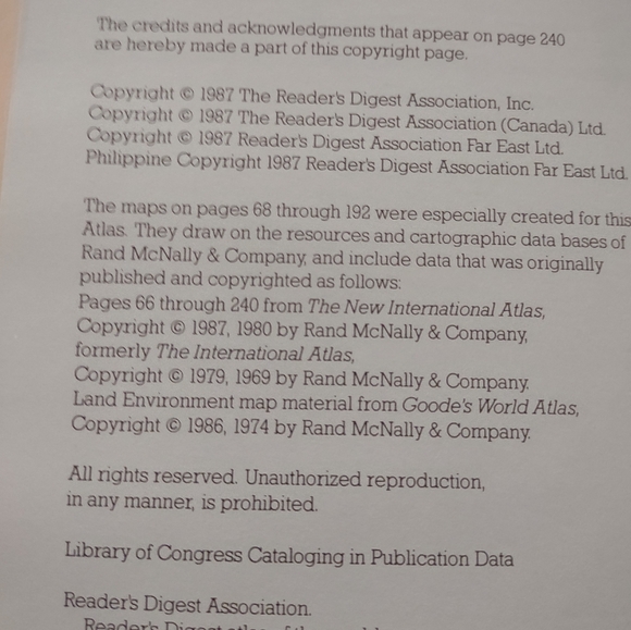 Atlas of the World hardcover book Readers Digest - Picture 3 of 16